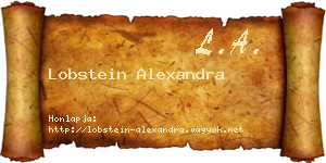 Lobstein Alexandra névjegykártya